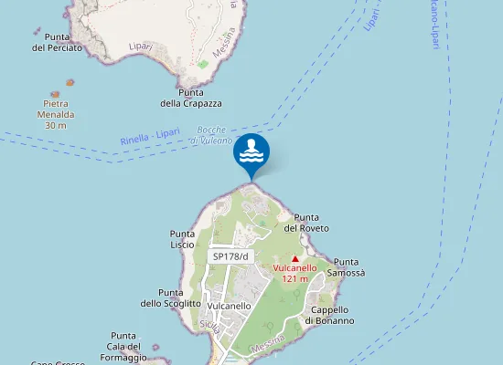Map of VULCANO SPONDA LENA