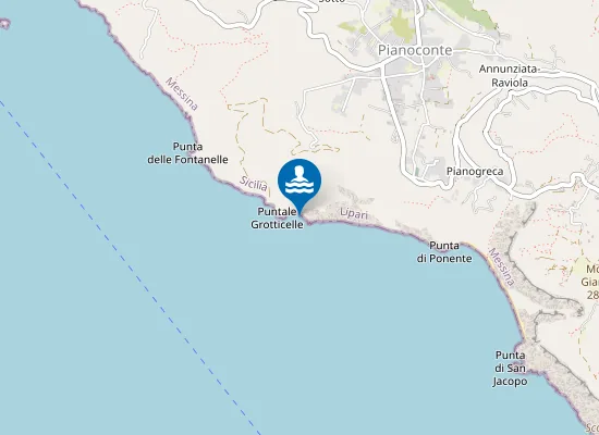 Map of LIPARI PUNTALE GROTTICELLE