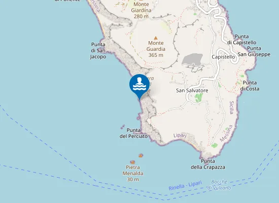 Map of LIPARI SCOGLIERA SOTTO IL MONTE