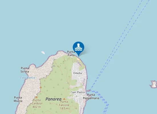 Map of PANAREA GROTTA DEL TABACCO