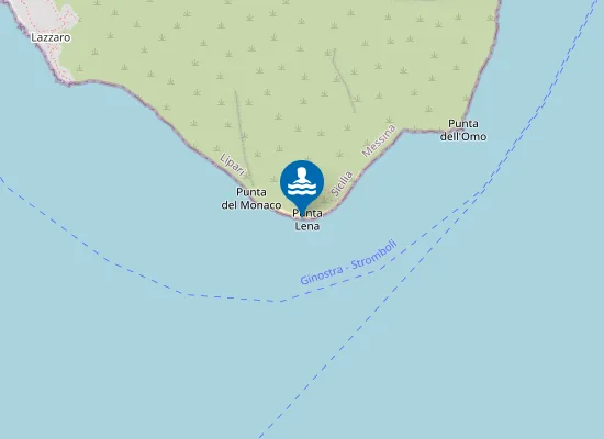 Map of STROMBOLI PUNTA LENA