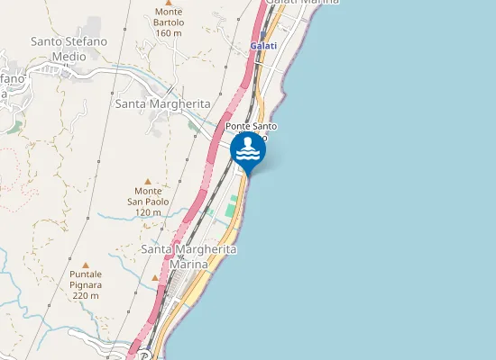 Map of S. MARGHERITA M 300 SUD FOCE TORRENTE S.STEFANO