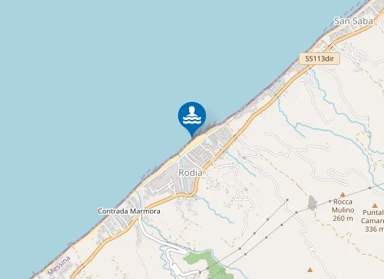 Map of RODIA VIA LUNGOMARE CHIESA S. MARIA DELLE GRAZIE