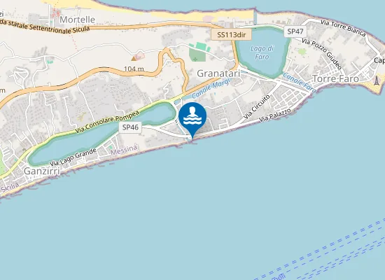 Map of GANZIRRI SBOCCO CANALE LAGO GRANDE