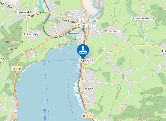 Map of TEGERNSEE GMUND ATEGERNSEE STRANDBAD GMUND