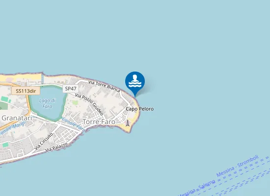 Map of TORRE FARO FORTINO DI CAPO PELORO