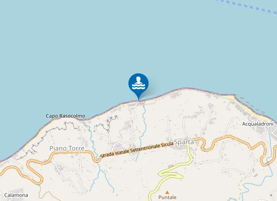 Map of SPARTA' M 100 OVEST FOCE TORRENTE CASAGRANDE