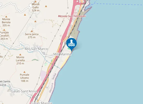 Map of MILI MARINA VALLONE CANNETO