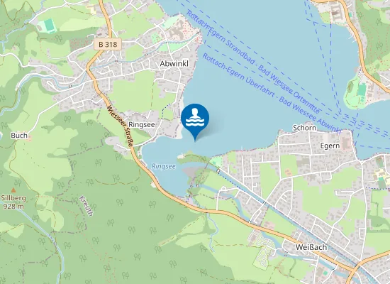 Map of TEGERNSEE ROTTACH EGERN RINGSEE