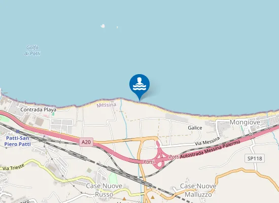 Map of M 200 EST FOCE TORRENTE TIMETO