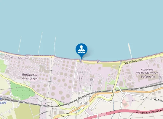 Map of S.FILIPPO DEL MELA M 400 E SCARICO ENEL