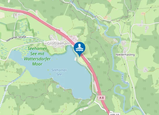 Map of SEEHAMER SEE WEYARN LIEGEWIESE CAMPINGPLATZ