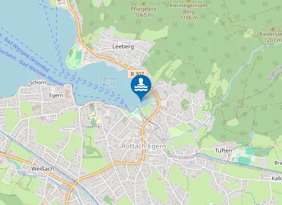 Map of TEGERNSEE ROTTACH EGERN STRANDBAD ROTTACH EGERN
