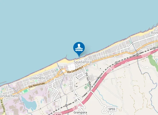 Map of VIA LUNGOMARE INCROCIO VIA ACQUAVENA