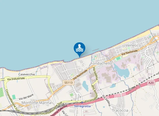 Map of M 350 OVEST FOCE TORRENTE FONDACHELLO