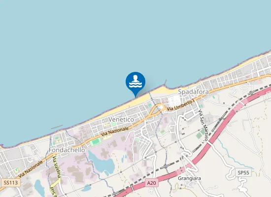 Map of VIA LUNGOMARE INCROCIO VIA SICILIA