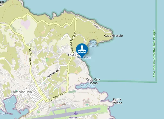 Map of LAMPEDUSA - CALA CRETA