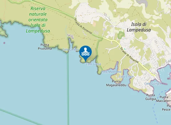Map of LAMPEDUSA - CALA GRECA
