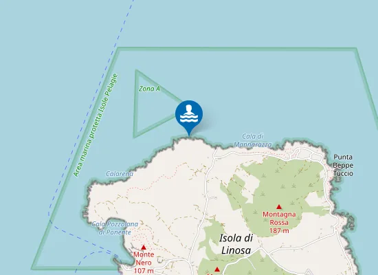 Map of LINOSA - CALA MANNARAZZA