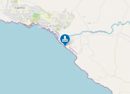 Map of 200 M SX FOCE DEL FIUME PALMA