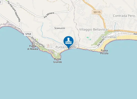 Map of 100 M Sx Foce Torrente Mule'