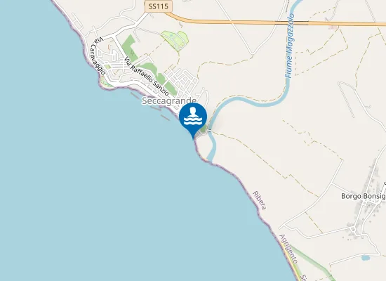 Map of 100 M Dx Foce Del Fiume Magazzolo