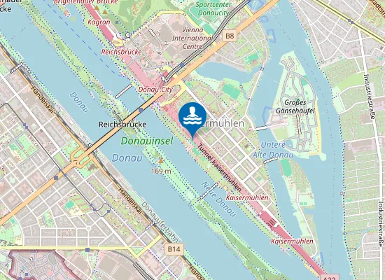 Map of NEUE DONAU, STROMAB REICHSBRÜCKE