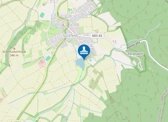 Map of BADESEE SULZFELD SULZFELD BADEZONE BADESTEG