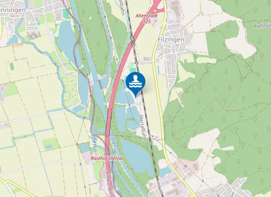 Map of SUEDLICHER FILZINGER BADESEE ALTENSTADT NORDOSTUFER