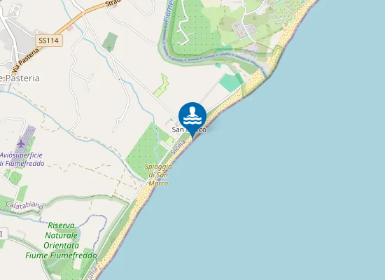 Map of TORRENTE MINISSALE 25 M. NORD