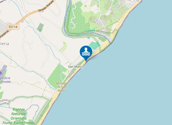 Map of FIUME ALCANTARA SUD