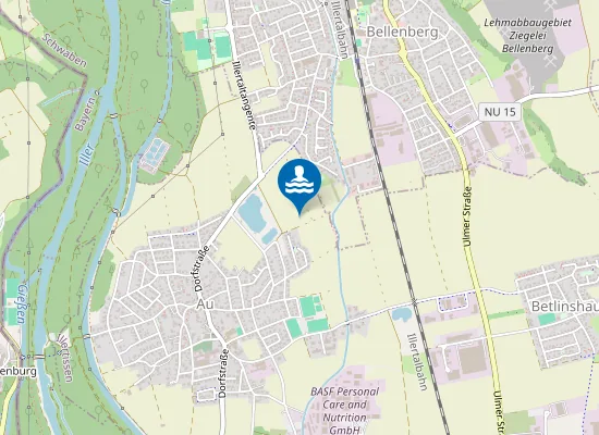 Map of Auer Badesee Illertissen Westufer