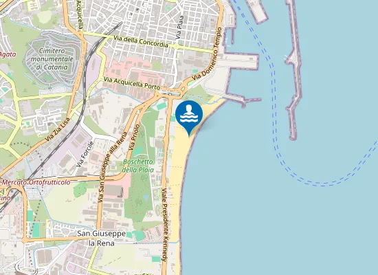 Map of PLAIA-TORRENTE ACQUICELLA 350 M SUD