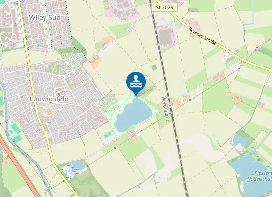 Map of LUDWIGSFELDER BADESEE NEU ULM WESTUFER