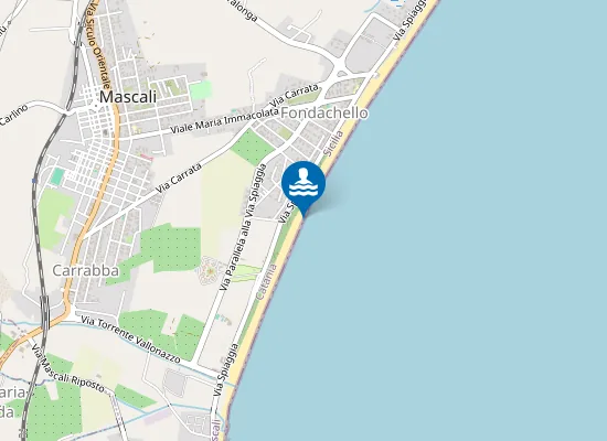 Map of TORRENTE ANGUILLARA 100 M S