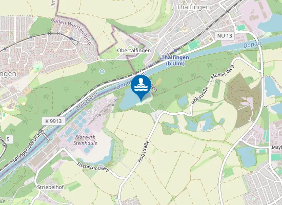 Map of PFUHLER BADESEE NEU ULM SUEDUFER