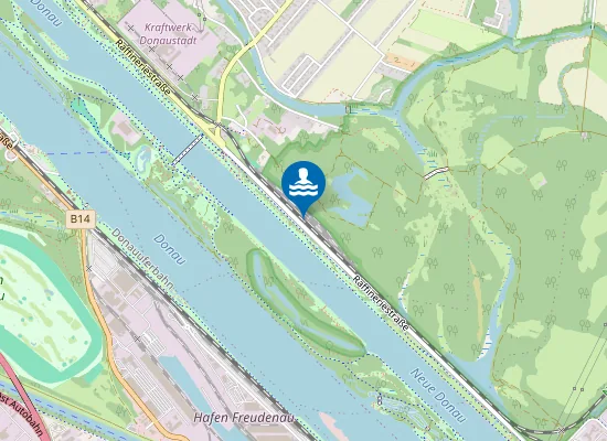 Map of NEUE DONAU, STROMAB STEINSPORNBRÜCKE