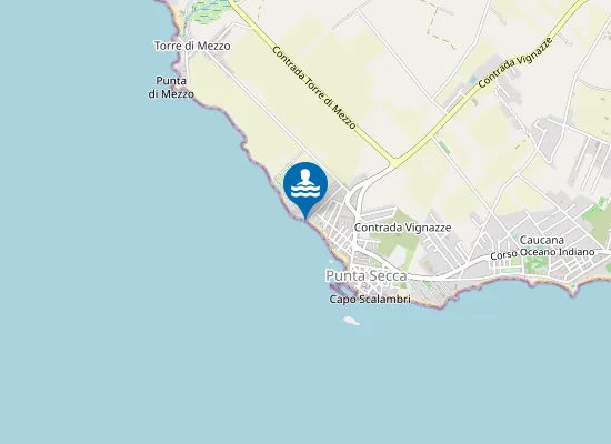 Map of SPIAGGIA ''PUNTA SECCA'' AL FARO