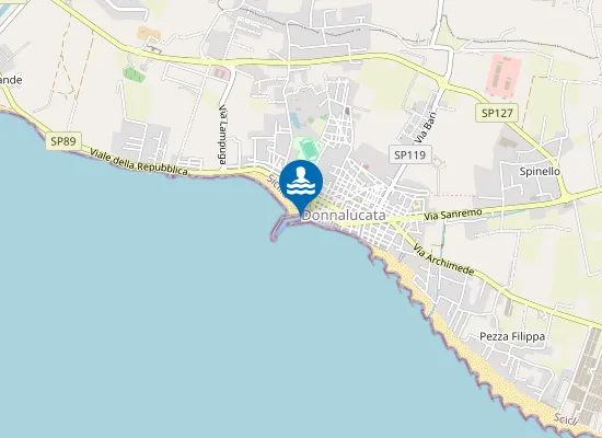 Map of SPIAGGIA ''DONNALUCATA'' - A DX DEL MOLO