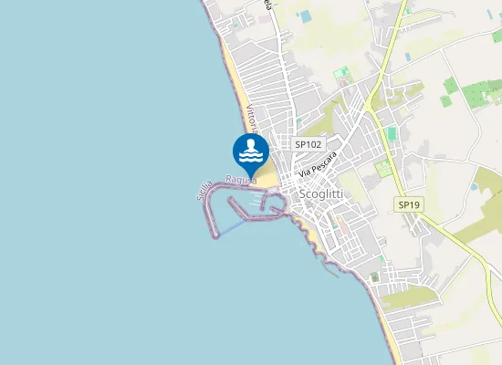 Map of SPIAGGIA LUNGOMARE - VIA DEL MARE
