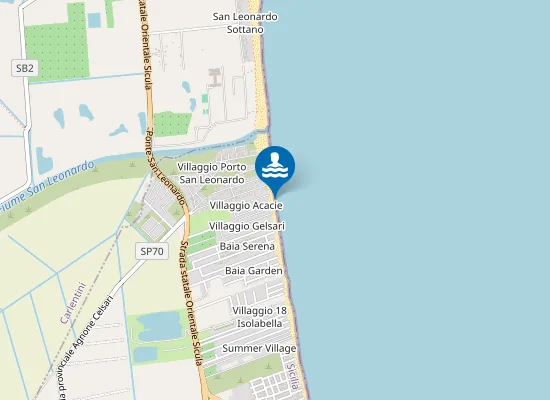 Map of AGNONE -BAIA CONCHIGLIE-KM 0,5 SUD FIUME