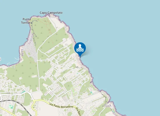 Map of C/DA SOLANO A KM 1,5 SUD CAPO CAMPOLATO