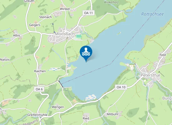 Map of ROTTACHSEE SULZBERG BADEPLATZ MOOSBACH