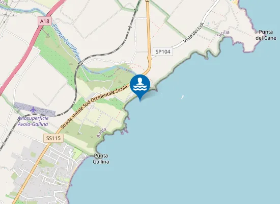 Map of GALLINA-KM 0,25 SUD FIUME CASSIBILE