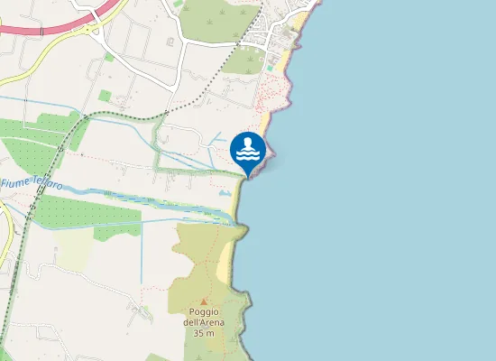 Map of STAMPACE-KM 0,25 NORD FOCE F.TELLARO