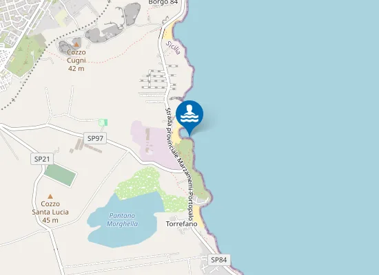 Map of KM. 0,2 NORD SCARICO ACQUA AZZURRA