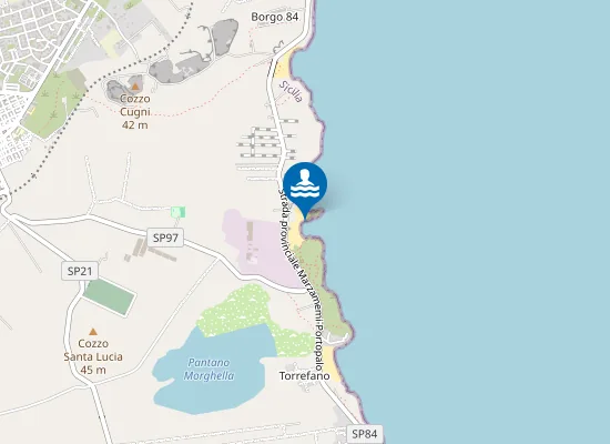 Map of KM 0,2 SUD SCARICO ACQUA AZZURRA