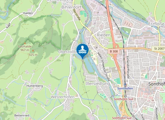 Map of SONTHOFER SEE SONTHOFEN BADEPLATZ SUEDSEITE