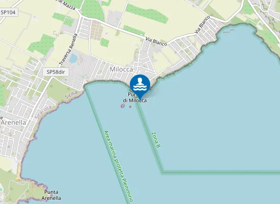 Map of PUNTA MILOCCA-FANUSA