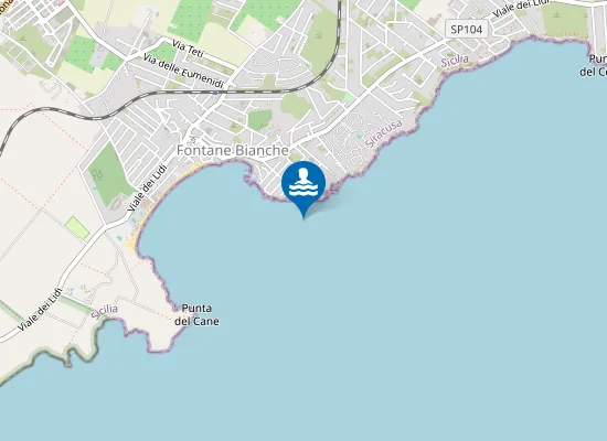 Map of FONTANE BIANCHE-KM 0,2 NORD SORGENTI